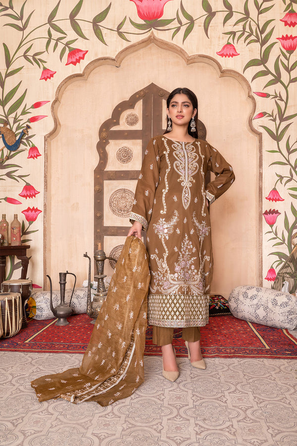 3 Pcs lawn embroidered suit